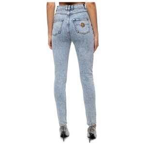 Balmain Blue Cotton Women High Waisted Jean 2