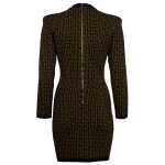 Balmain Brown Wool Dress 2