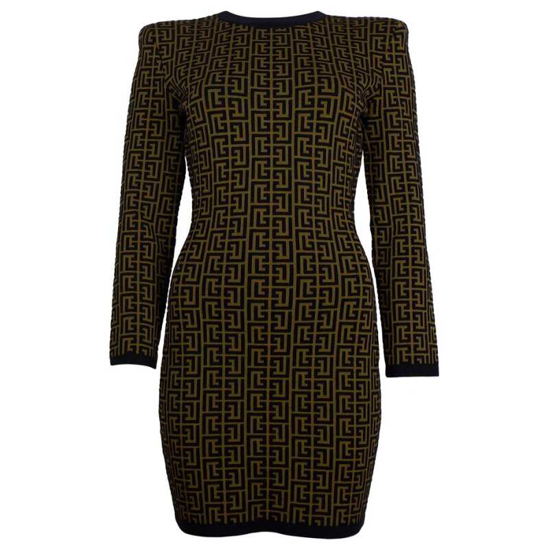 Balmain Brown Wool Dress, theFeinheit