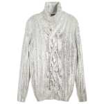 Balmain Brown Wool Men Turtleneck Sweater
