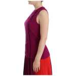 Barbara Casasola Stunning Silk Sleeveless Purple Blouse 2