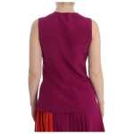 Barbara Casasola Stunning Silk Sleeveless Purple Blouse 3