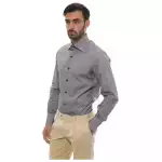 Billionaire Italian Couture Black Cotton Men Shirt