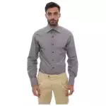 Billionaire Italian Couture Black Cotton Men Shirt 4