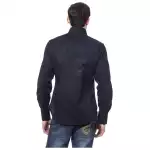 Billionaire Italian Couture Blue Cotton Men Shirt 2