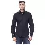 Billionaire Italian Couture Blue Cotton Men Shirt 3