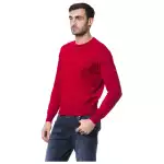 Billionaire Italian Couture Red Merino Wool Men Sweater