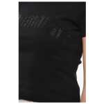 Blumarine Ribbed Crop T Shirt With Rhinestoned Logo 3