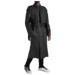 Bottega Veneta Black Leather Men Waterproof Trenchcoat Jacket 2