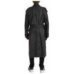 Bottega Veneta Black Leather Men Waterproof Trenchcoat Jacket 4