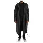 Bottega Veneta Black Leather Men Waterproof Trenchcoat Jacket 5