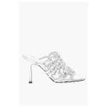 Bottega Veneta Silver Leather Women Sandal 4