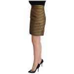 Boutique Moschino Elegant High Waisted Gold Black Skirt