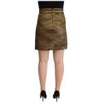 Boutique Moschino Elegant High Waisted Gold Black Skirt 2