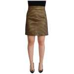 Boutique Moschino Elegant High Waisted Gold Black Skirt 3