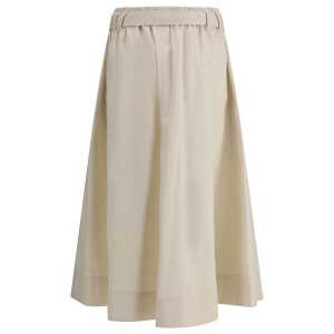 Brunello Cucinelli Cream Wide Long Skirt 2