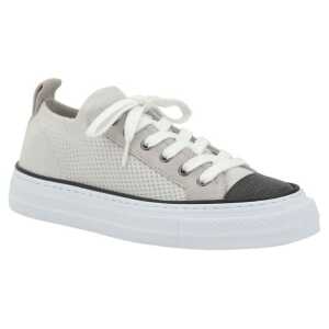 Brunello Cucinelli Mesh Cotton And Suede Sneakers 2