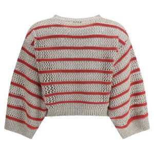 Brunello Cucinelli Sweater In Perforated Knit 2