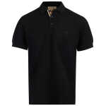 Burberry Black Cotton Collared Polo Shirt