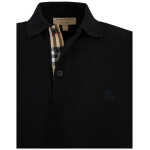 Burberry Black Cotton Collared Polo Shirt 2