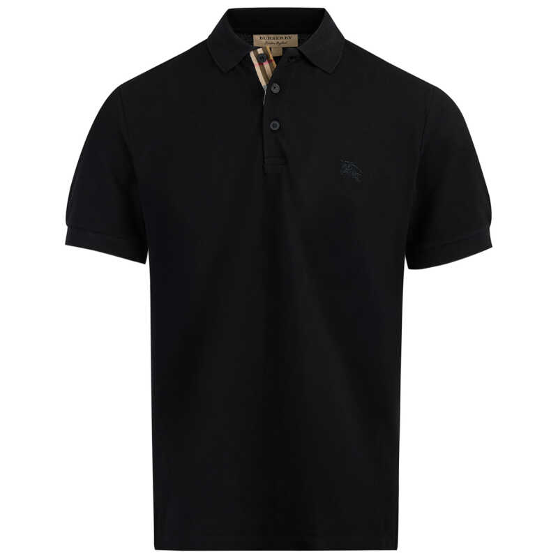 Burberry Black Cotton Collared Polo Shirt, theFeinheit