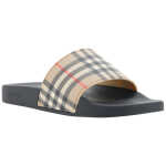 Burberry Brown Rubber Slides Sandals