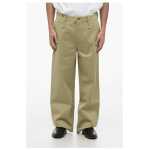 Burberry Cotton Wide Leg Pants With Belt Loops