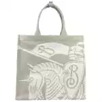 Burberry Ekd Canvas Tote Bag With Coin Pouch Beige