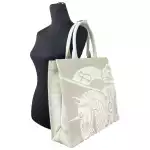 Burberry Ekd Canvas Tote Bag With Coin Pouch Beige 2