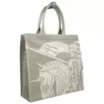 Burberry Ekd Canvas Tote Bag With Coin Pouch Beige 5
