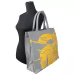 Burberry Ekd Canvas Tote Bag With Coin Pouch Sunflower Gray 3