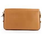 Burberry Grace Small Nutmeg Smooth Leather Flap Crossbody Clutch Handbag Purse