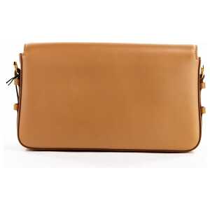 Burberry Grace Small Nutmeg Smooth Leather Flap Crossbody Clutch Handbag Purse
