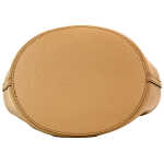 Burberry Lorne Small Camel Haymarket Check Pebble Leather Bucket Handbag Purse 2