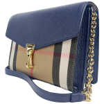 Burberry Macken Small Regency Blue House Check Leather Crossbody Bag 4