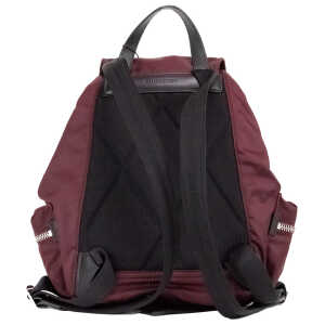 Burberry Medium Burgundy Econyl Nylon Rucksack Drawstring Backpack Bookbag