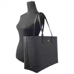 Burberry Medium Grainy Leather Black Tote Bag Purse 2