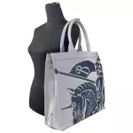 Burberry Navy Ekd Canvas Tote Bag With Coin Pouch 3