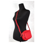 Burberry Small Branded Bright Red Grainy Leather Camera Crossbody Bag 3