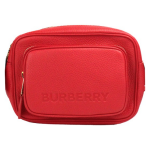Burberry Small Branded Bright Red Grainy Leather Camera Crossbody Bag 6