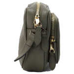 Burberry Small Branded Dark Fern Green Grainy Leather Camera Crossbody Bag