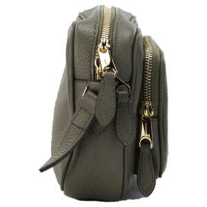 Burberry Small Branded Dark Fern Green Grainy Leather Camera Crossbody Bag