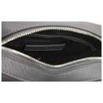 Burberry Thornton Small Grey Embossed Logo Grainy Leather Crossbody Handbag 2
