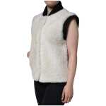 Burberry White Warrenford Shearling Leather Vest Coat Jacket 2