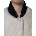 Burberry White Warrenford Shearling Leather Vest Coat Jacket 4
