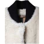 Burberry White Warrenford Shearling Leather Vest Coat Jacket 7