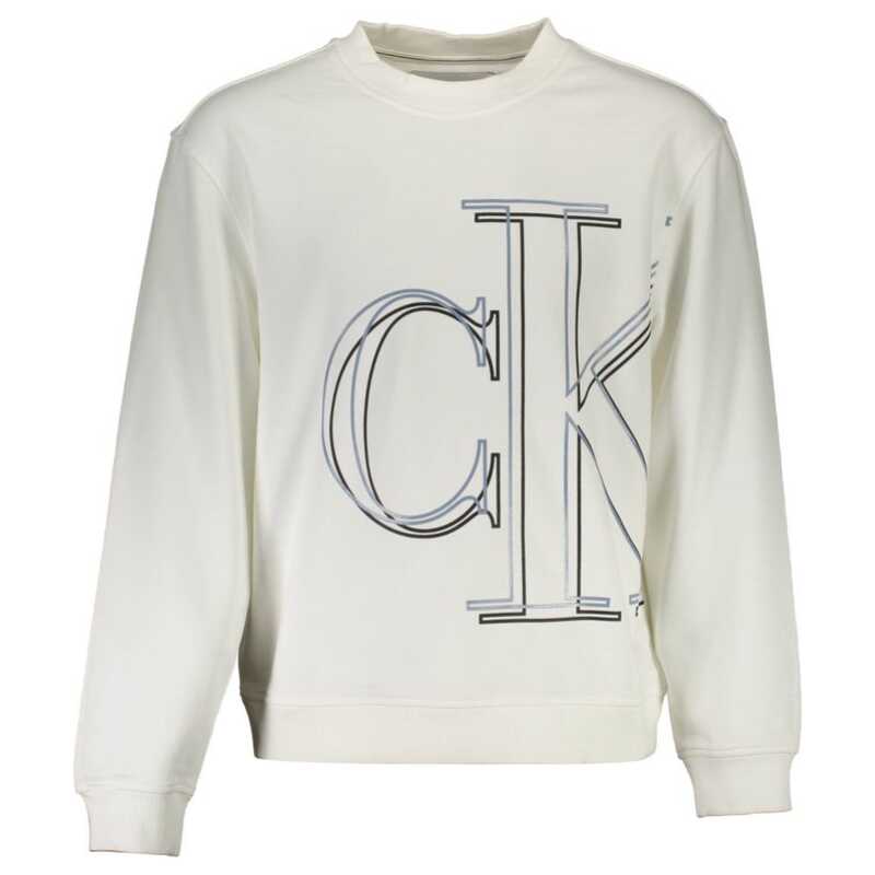 Calvin Klein White Cotton Men Sweater, theFeinheit