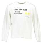 Calvin Klein White Cotton Unisex Sweatshirt 2