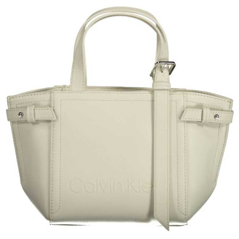 Calvin Klein White Polyester Handbag, theFeinheit