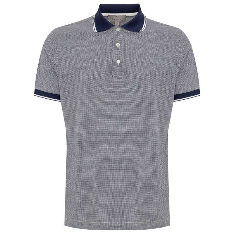 Canali Blue Cotton Polo Shirt, theFeinheit